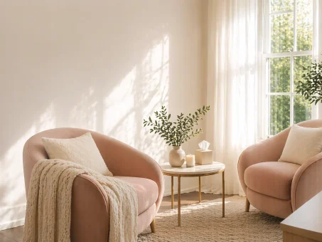 Calm Rewind Therapy space in Wolverhampton with soft natural light